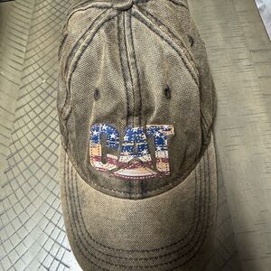 Caterpillar CAT  Cap with American Flag Logo